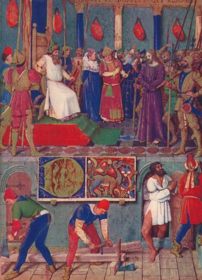 Jezus voor Pontius Pilatus, ca. 1455, 1939 door Jean Fouquet