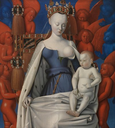 Madonna lactans door Jean Fouquet
