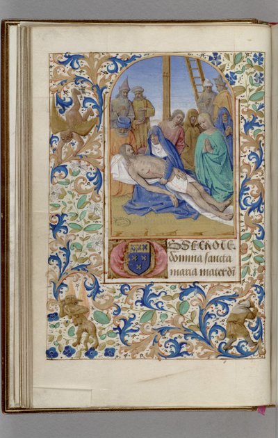 Pietà Getijdenboek, 1450-1499 door Jean Fouquet