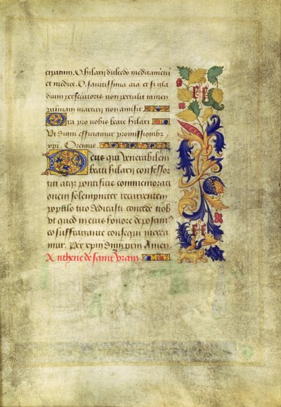 St. Veran die de bezetene uitdrijft in het noordelijke zijschip van de Kathedraal van Notre-Dame de Paris, verso, uit de 