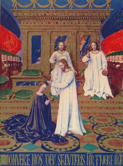 De kroning van de Maagden, c1455 door Jean Fouquet