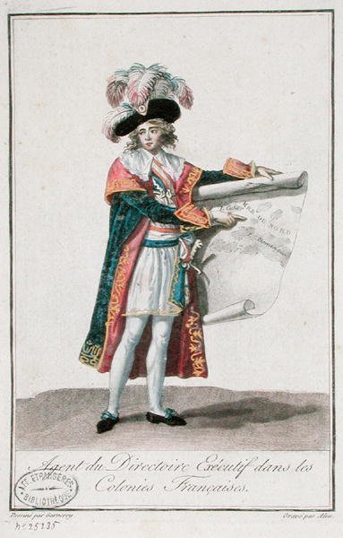 Franse koloniale agent tijdens de periode van het Directoire door Jean Francois (after) Garneray