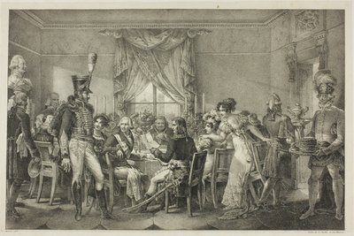 Napoleon in het Paleis van de Groothertog in Florence, plaat dertien uit Het Politieke en Militaire Leven van Napoleon door Jean Francois Bosio