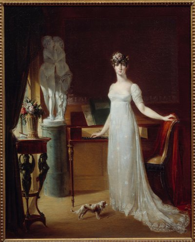 Portret van Pauline Bonaparte (1780-1825) met Eros en Psyche door Jean Francois Bosio