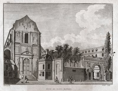 Kerk van Blancs Coats, Parijs door Jean Francois Garneray