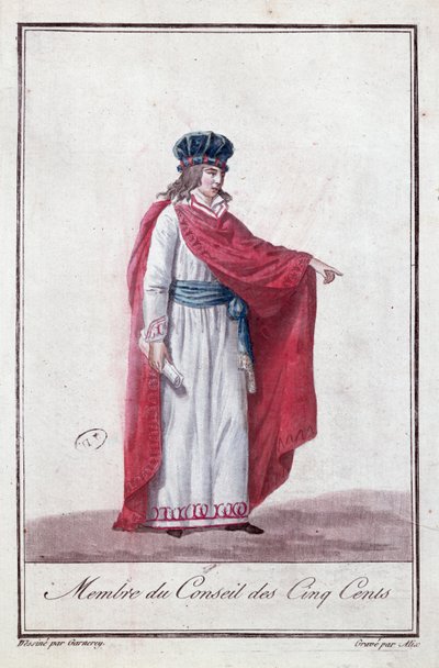 Lid van de Raad van de Vijfhonderd tijdens de Directoire periode, 1795-99 door Jean Francois Garneray
