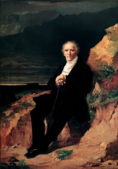 Portret van de Franse econoom en filosoof Charles Fourier door Jean Francois Gigoux