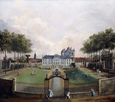 Gezichten op het kasteel de Mousseaux en zijn tuinen door Jean Francois Hue