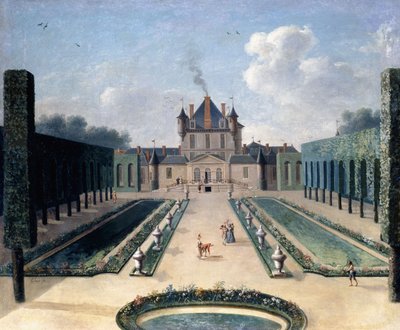 Gezichten op het kasteel van Mousseaux en zijn tuinen door Jean Francois Hue