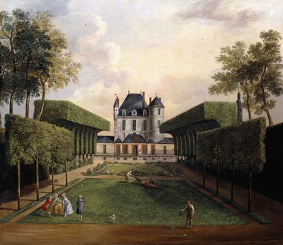 Gezichten op het kasteel van Mousseaux en zijn tuinen door Jean Francois Hue