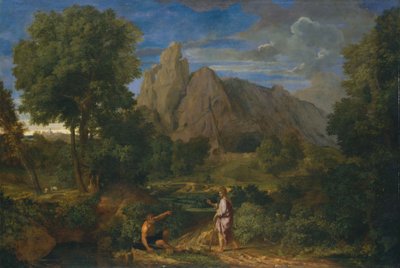 Mercurius en Battus door Jean Francois I Millet