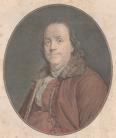Benjamin Franklin, 1789 door Jean Francois Janinet