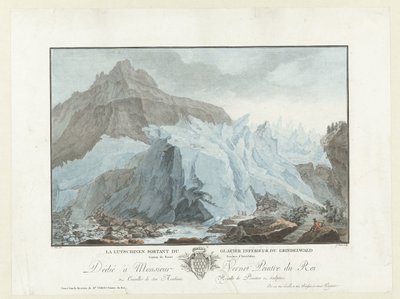 Gletsjer bij Grindelwald door Jean Francois Janinet