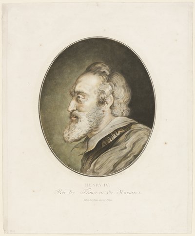 Hendrik IV, koning van Frankrijk en Navarra door Jean Francois Janinet
