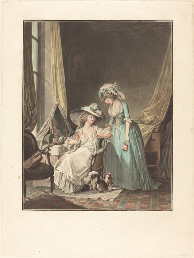 De moeilijke bekentenis, 1787 door Jean Francois Janinet