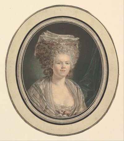 Mademoiselle Rose Bertin, kleermaakster van Marie-Antoinette door Jean Francois Janinet