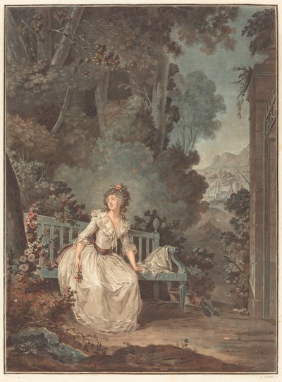 Nina, of De vrouw gek van liefde, 1787 door Jean Francois Janinet