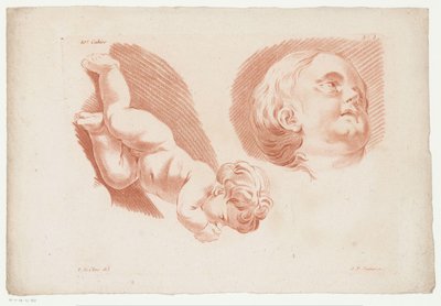 Peuter en hoofd van een kind door Jean Francois Janinet
