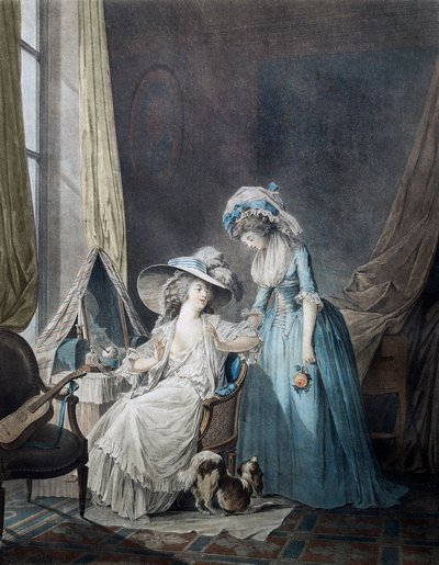 De Moeilijke Bekentenis - Gravure door Janinet door Jean Francois Janinet