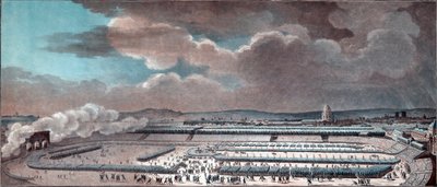 Het Festival van de Federatie (viering van de constitutionele monarchie). Parijs, Champ-de-Mars, op 14 juli door Jean Francois Janinet