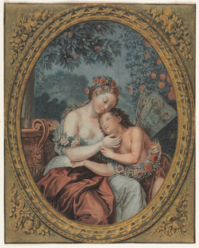 Zephyre en Flore, c. 1776 door Jean Francois Janinet
