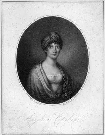 Angelica Catalani, gegraveerd door Antoine Cardon door Jean Francois Marie Huet Villiers