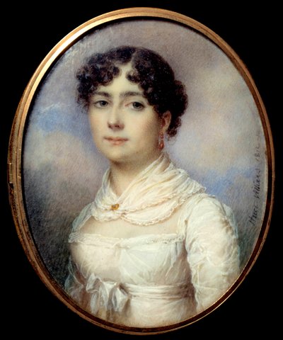 Portret van de Engelse avonturier Sophie Dawes, barones van Feucheres door Jean Francois Marie Huet Villiers