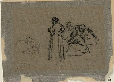 Groep vrouwen door Jean Francois Millet
