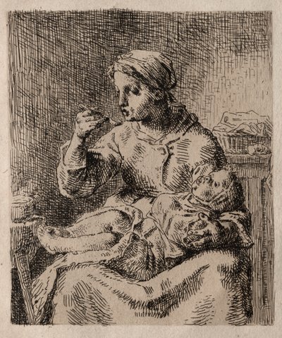 La Bouillée door Jean Francois Millet