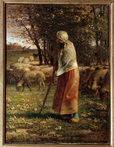 La petite bergere door Jean Francois Millet