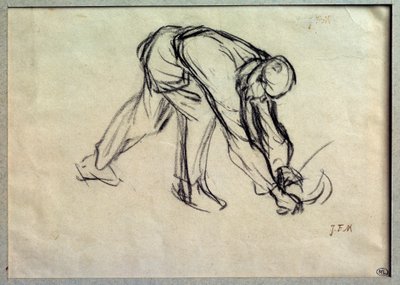 Le repas préparatoire door Jean Francois Millet