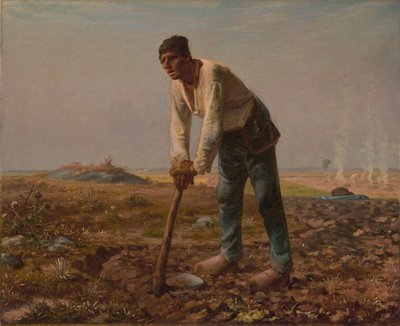 Man met schoffel door Jean Francois Millet