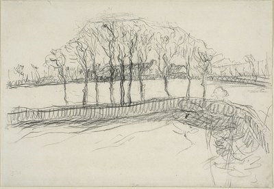 Weide in Normandië door Jean Francois Millet