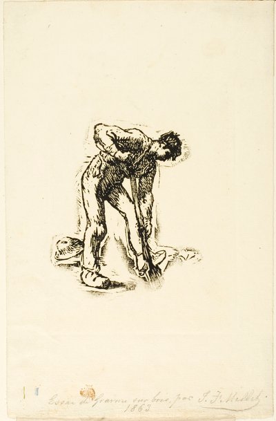 Boer aan het Graven door Jean Francois Millet