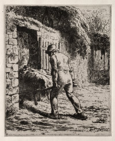 Boer Keert Terug van de Mishoop door Jean Francois Millet