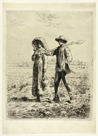 Boeren Gaan Werken door Jean Francois Millet