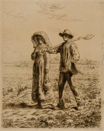 Boeren aan het werk door Jean Francois Millet