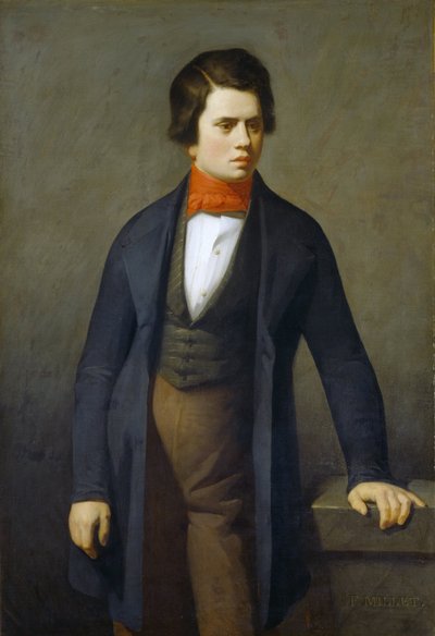 Portret van Leconte de Lisle door Jean Francois Millet