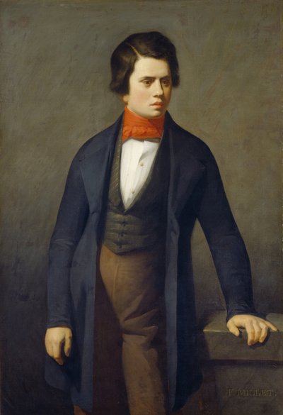 Portret van Leconte de Lisle 1818-1894 door Jean Francois Millet