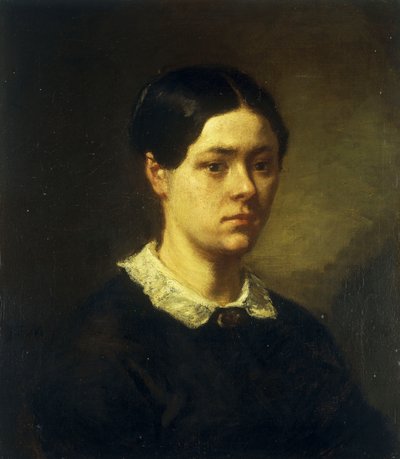 Portret van Madame J.F. Millet, ca. 1844 door Jean Francois Millet