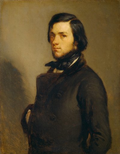 Portret van een man, ca. 1845 door Jean Francois Millet