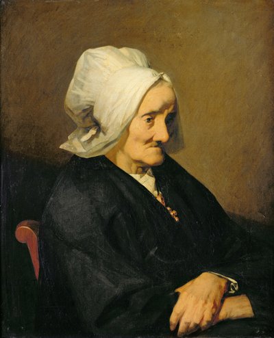 Portret van de weduwe Roumy door Jean Francois Millet