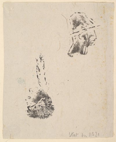Proef van een blok met schetsen, 1834-75 door Jean Francois Millet
