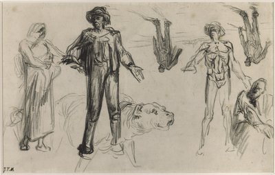 Studies voor Rustende Oogsters door Jean Francois Millet