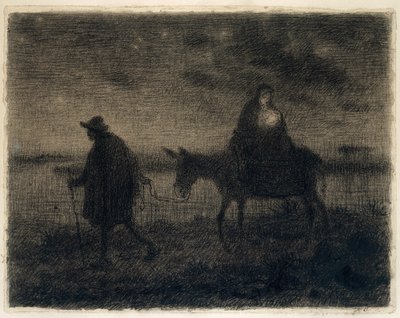 De vlucht naar Egypte door Jean Francois Millet