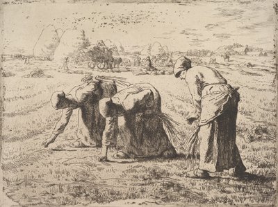 De arenlezers, ca. 1855-56 door Jean Francois Millet