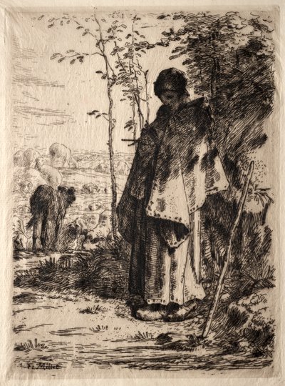 De Grote Herderin door Jean Francois Millet