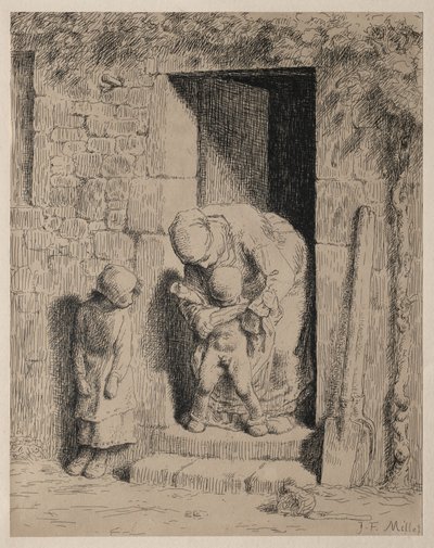 De Moederlijke Voorzorg door Jean Francois Millet