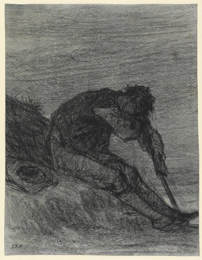 De Vermoeide Hooimaker door Jean Francois Millet