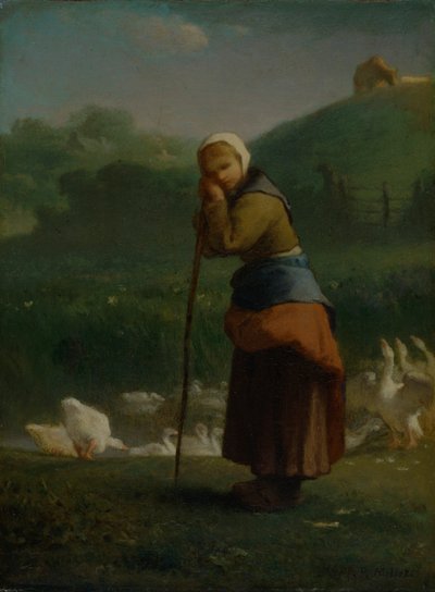 Het ganzenmeisje van Gruchy, 1854-6 door Jean Francois Millet
